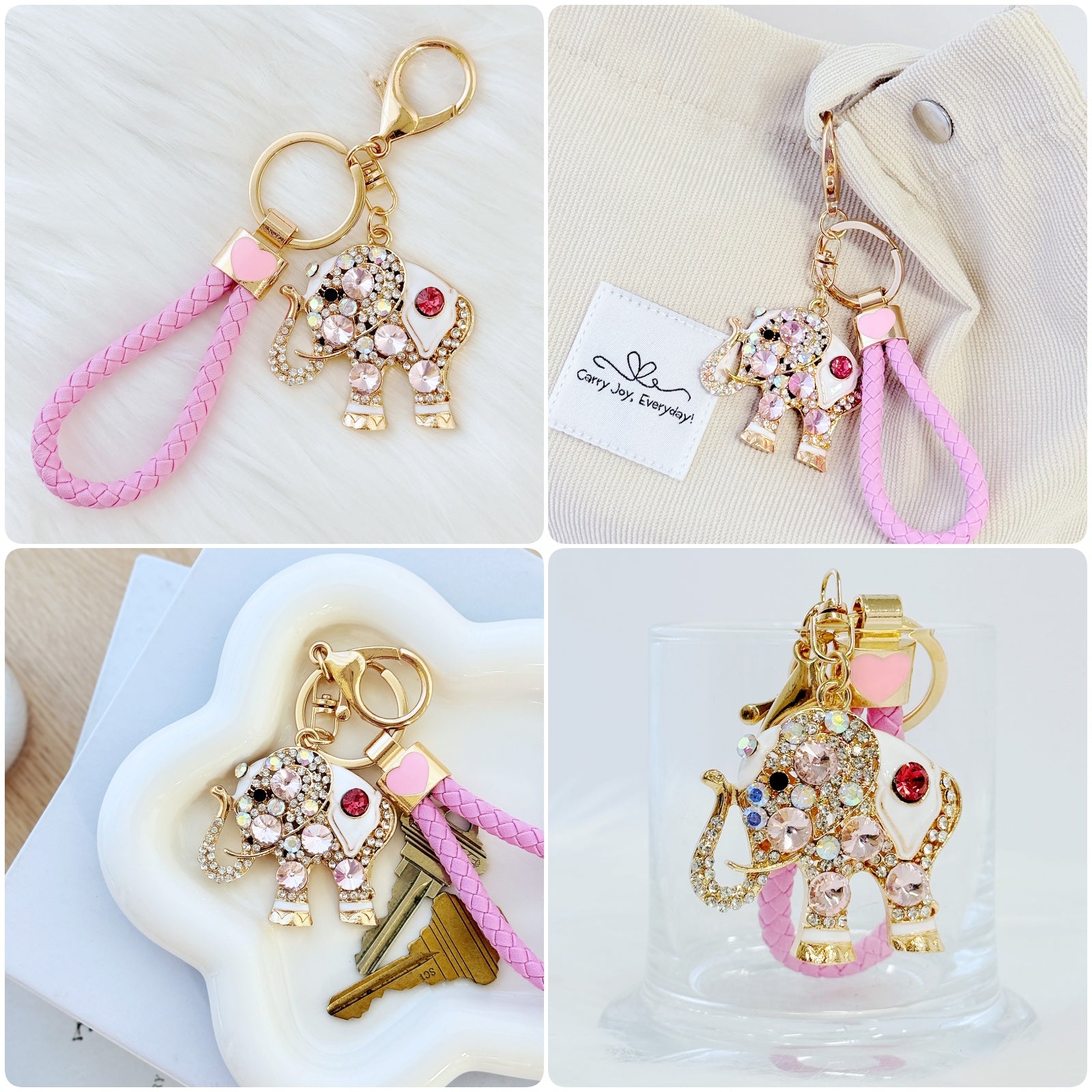 Wrapables Crystal Bling Keychain, Keyring Purse Handbag Pendant Charm