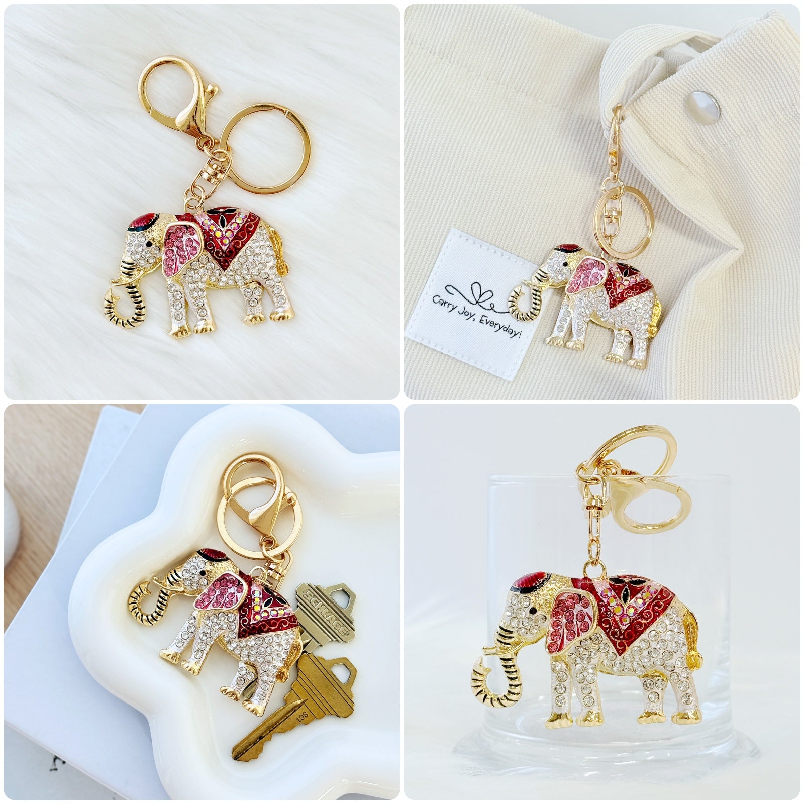 Wrapables Crystal Bling Keychain, Keyring Purse Handbag Pendant Charm