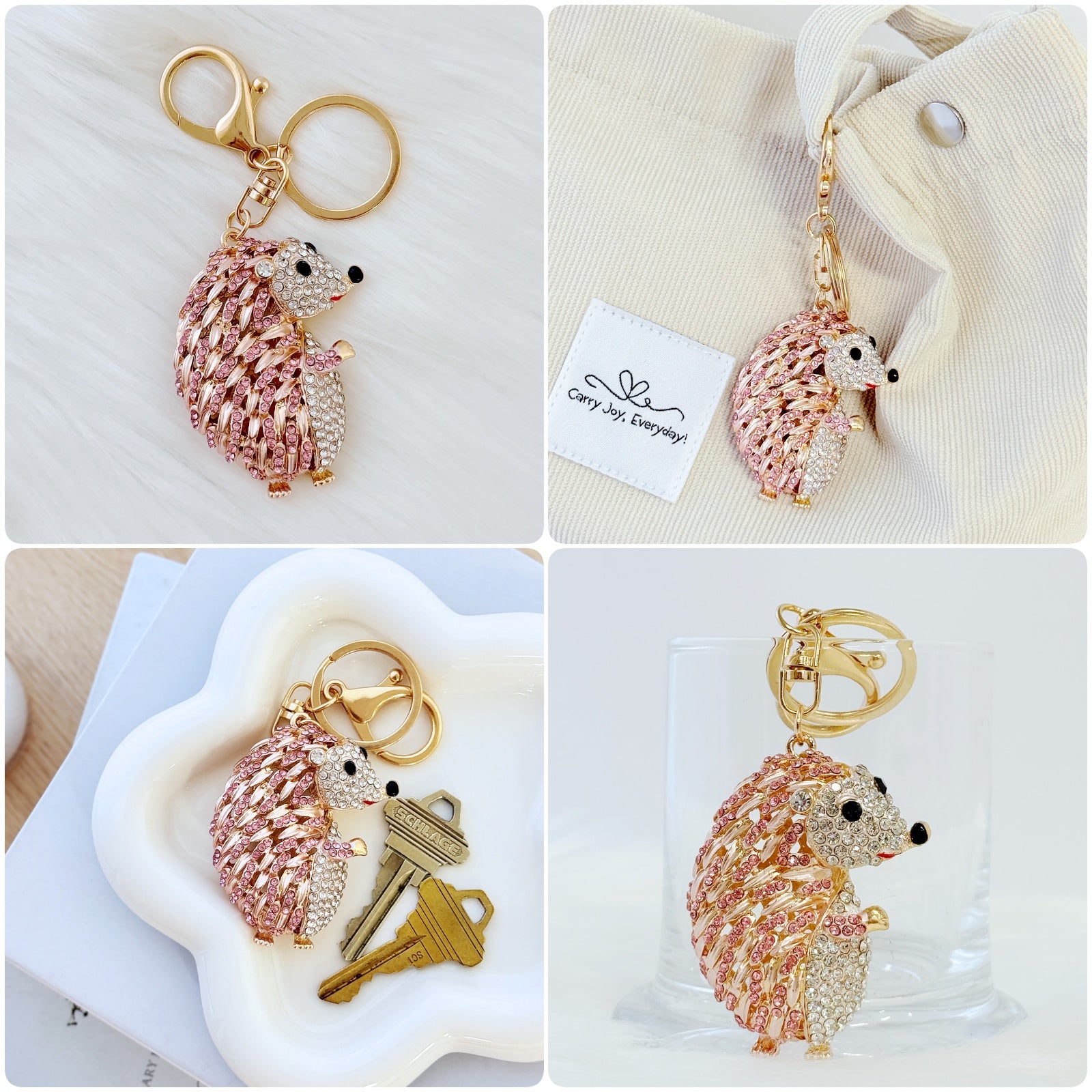 Wrapables Crystal Bling Keychain, Keyring Purse Handbag Pendant Charm