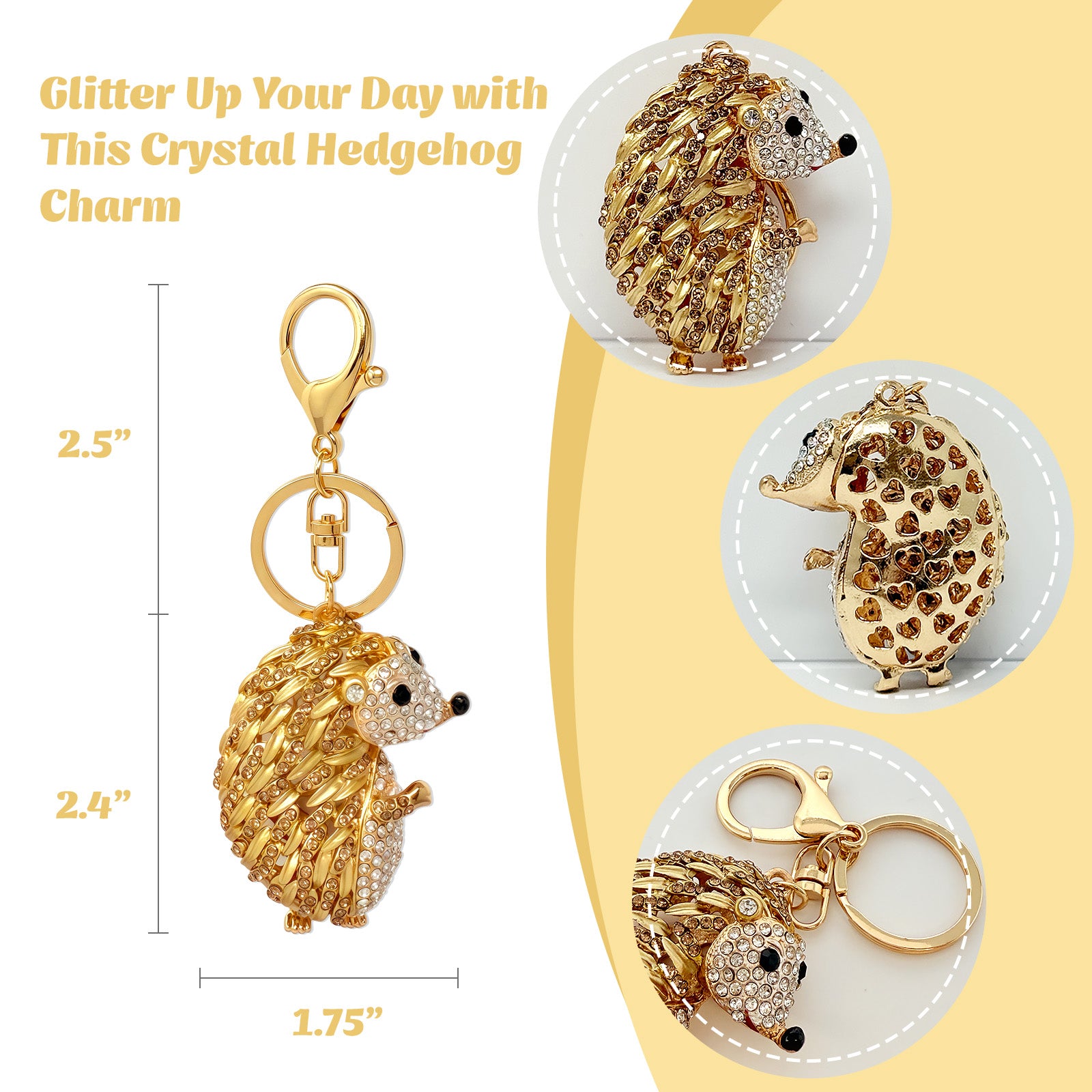 Wrapables Crystal Bling Keychain, Keyring Purse Handbag Pendant Charm