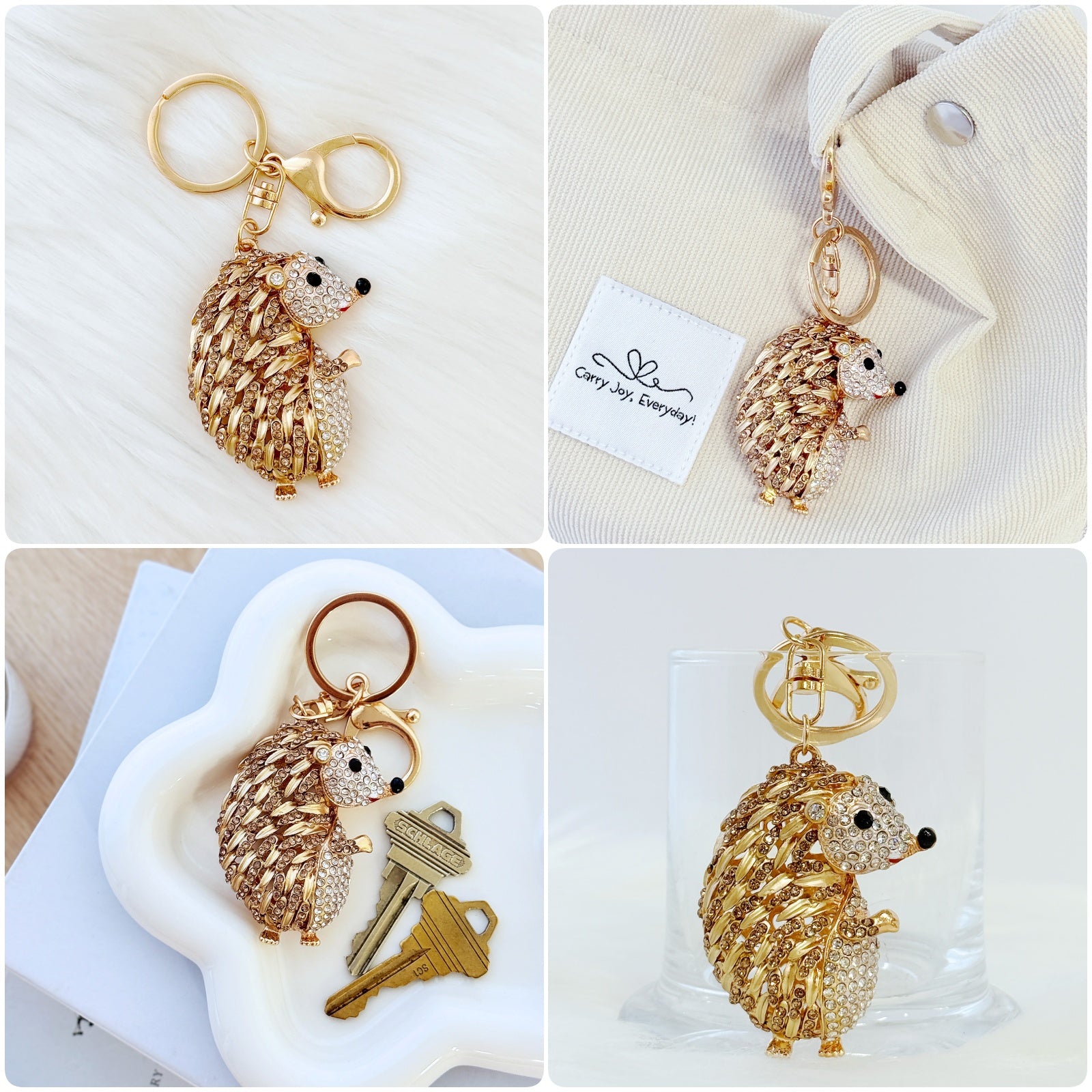 Wrapables Crystal Bling Keychain, Keyring Purse Handbag Pendant Charm