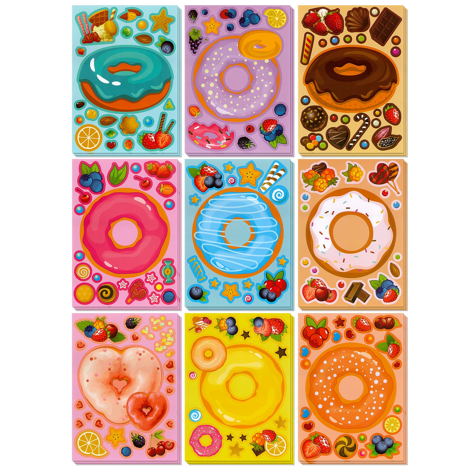 Wrapables Make a Face Stickers, Make Your Own Animal, Food, Dress-Up Stickers, DIY Craft Activities, Party Favors