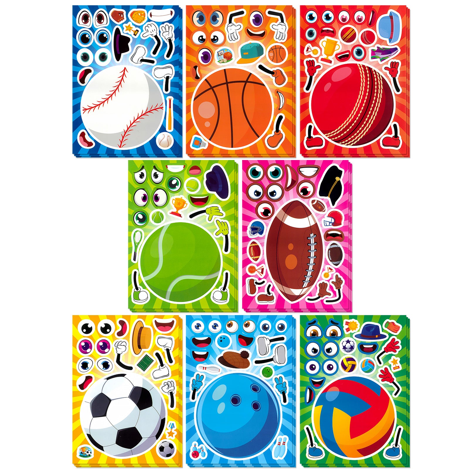 Wrapables Make a Face Stickers, Make Your Own Animal, Food, Dress-Up Stickers, DIY Craft Activities, Party Favors