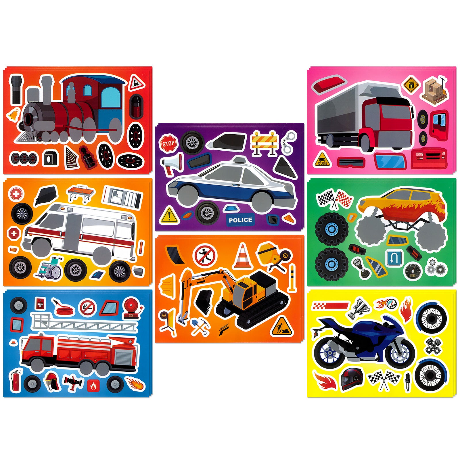 Wrapables Make a Face Stickers, Make Your Own Animal, Food, Dress-Up Stickers, DIY Craft Activities, Party Favors