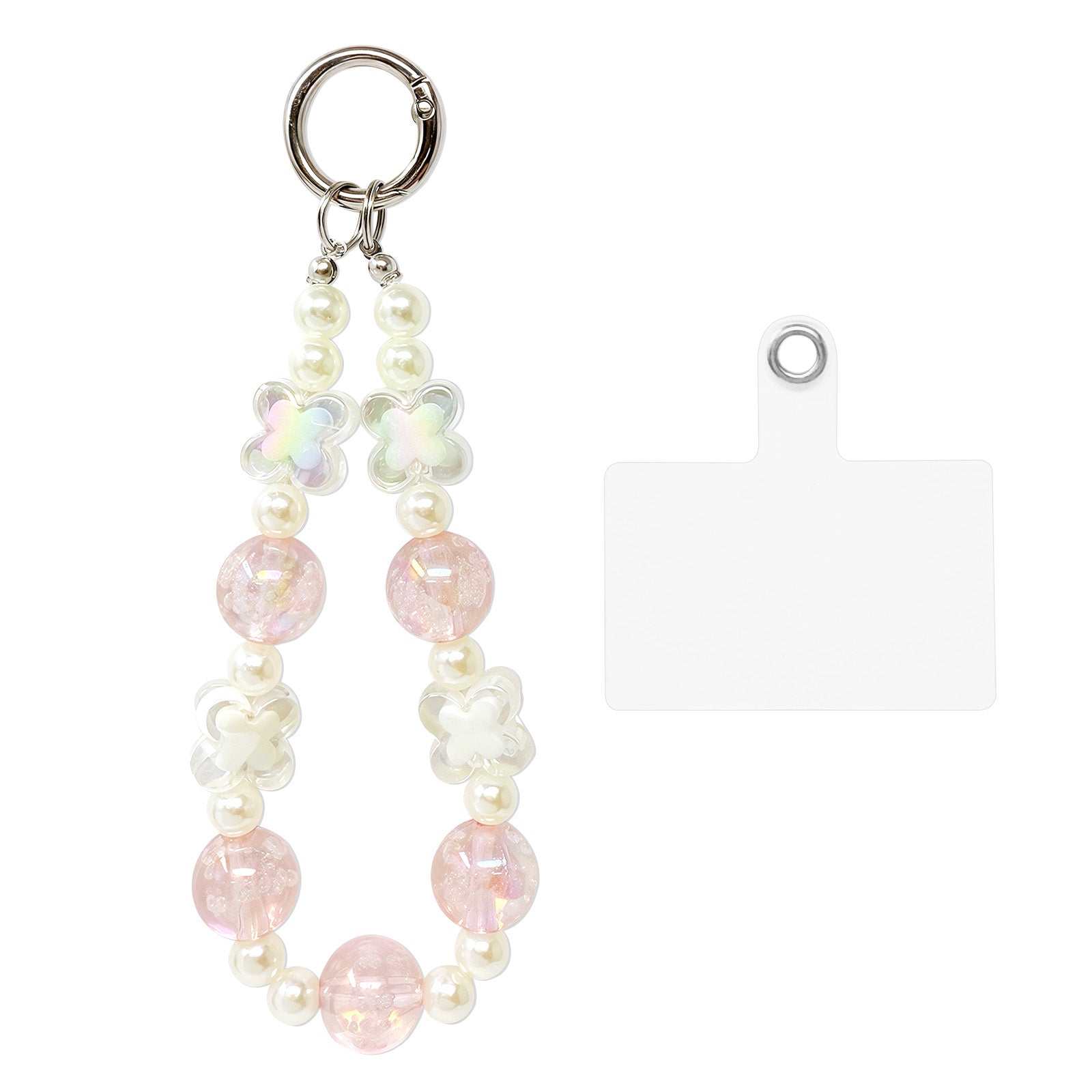 Wrapables Sparkling Beaded Cell Phone Wrist Strap, Keychain, Bag Charm with Lanyard Tether Tab