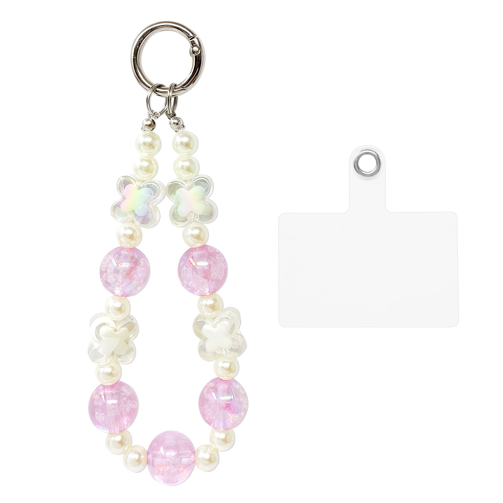 Wrapables Sparkling Beaded Cell Phone Wrist Strap, Keychain, Bag Charm with Lanyard Tether Tab