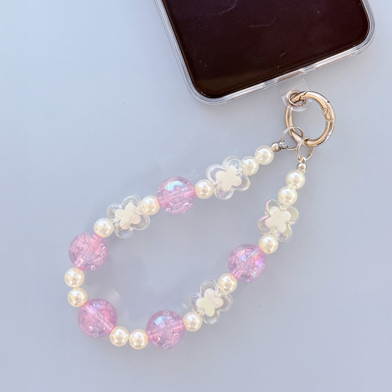Wrapables Sparkling Beaded Cell Phone Wrist Strap, Keychain, Bag Charm with Lanyard Tether Tab