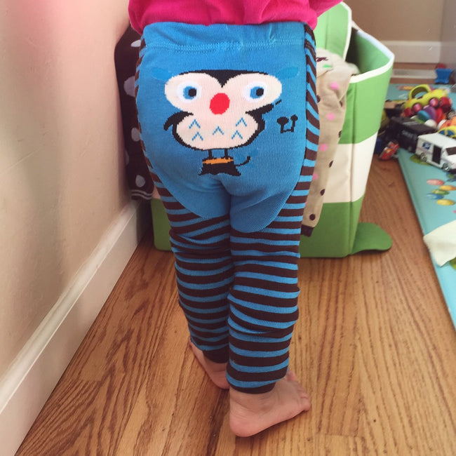 Wrapables Baby & Toddler Leggings, Owl and Stripes