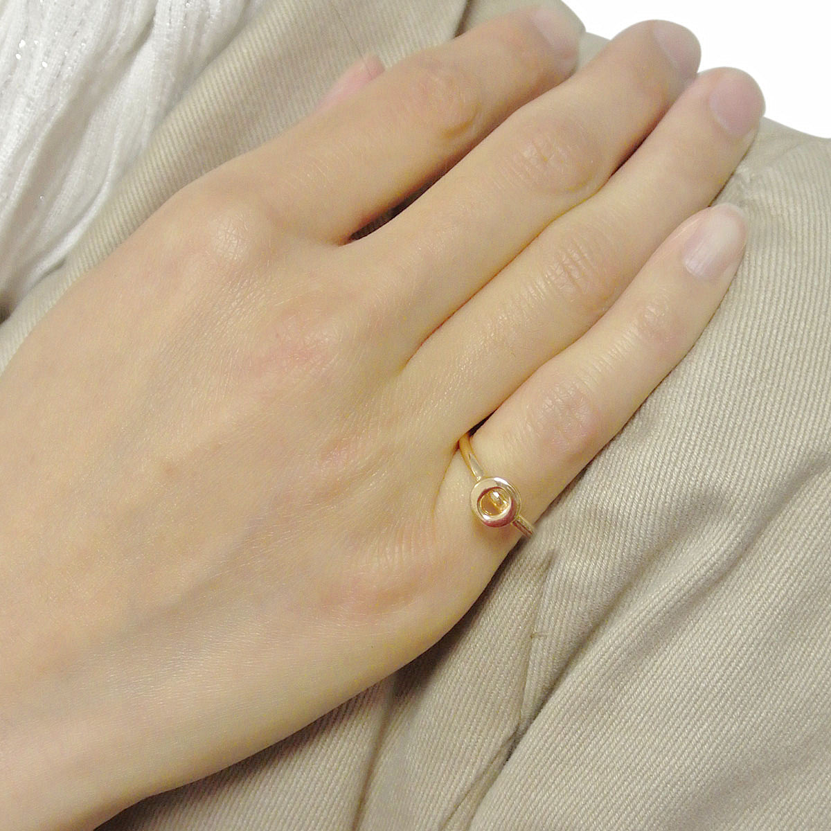 Wrapables Gold Tone Stackable Initial Letter Ring Size 7