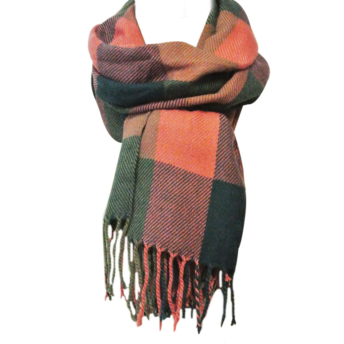Wrapables Winter Warm Plaid Long Scarf Wrap