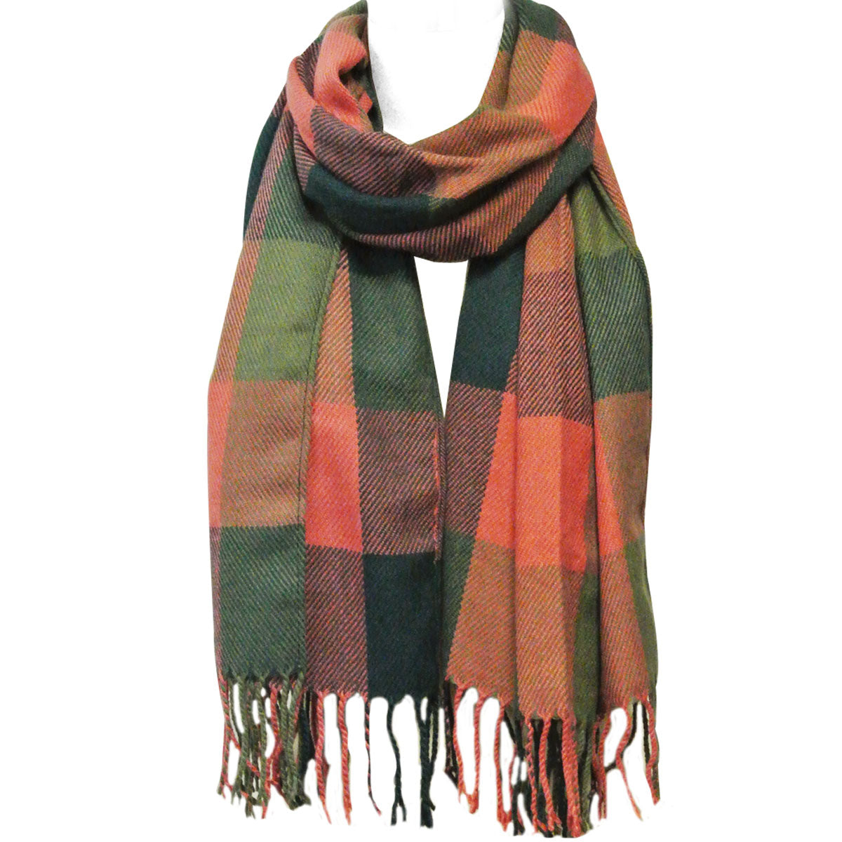 Wrapables Winter Warm Plaid Long Scarf Wrap