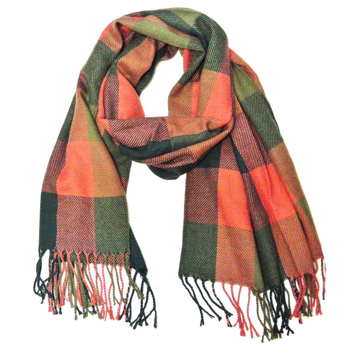 Wrapables Winter Warm Plaid Long Scarf Wrap