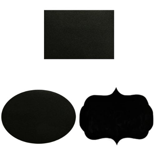 Set of 36 Chalkboard Labels / Chalkboard Stickers - 2" x 1.5" Oval, Rectangle, and Fancy Frame