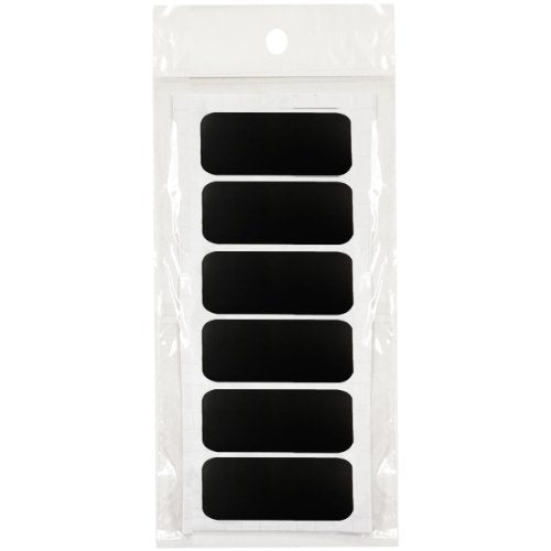 Wrapables Set of 60 Chalkboard Labels / Chalkboard Stickers - 2.125" x 1" Rectangle With Chalk Pen