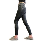Wrapables Women's Faux Denim Jeans Print Leggings