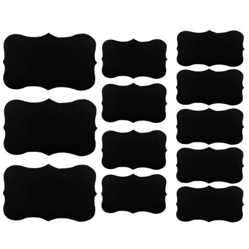 Wrapables A67022 Fancy Rectangle Chalkboard Labels for Organizing, Labeling, and Weddings, Various Sizes, Set of 24
