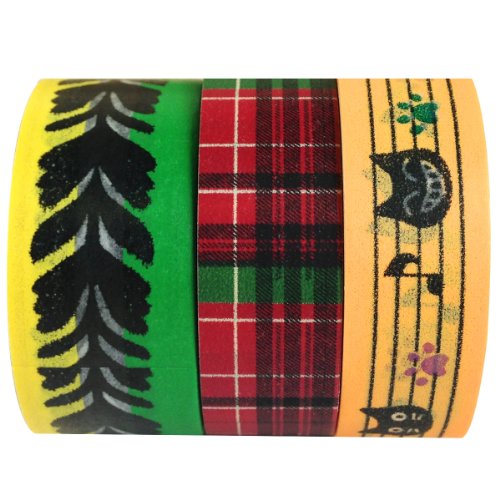 Wrapables Birdies & Kitties Japanese Washi Masking Tape (Set of 3)