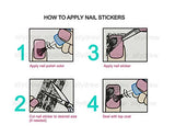 Wrapables 3 Sheets Dreamy Unicorns Nail Stickers Nail Art