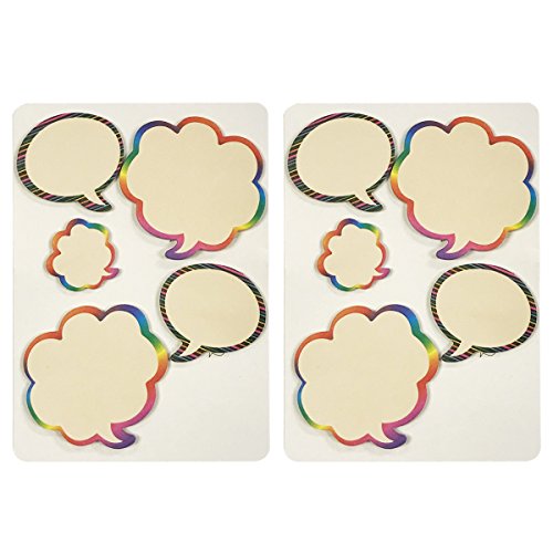 Wrapables Rainbow Thinking Bubble Sticky Notes (Set of 2)