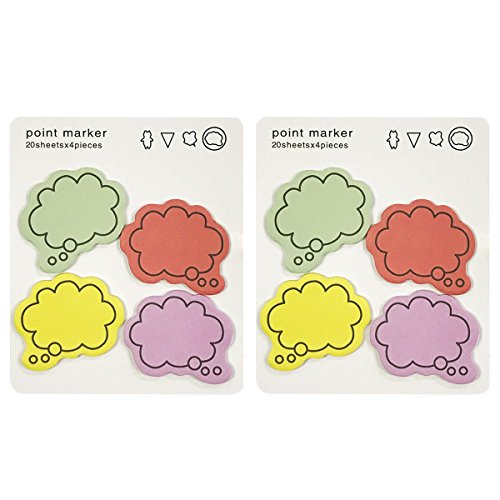 Wrapables Colorful Thinking Bubble Sticky Notes (Set of 2)