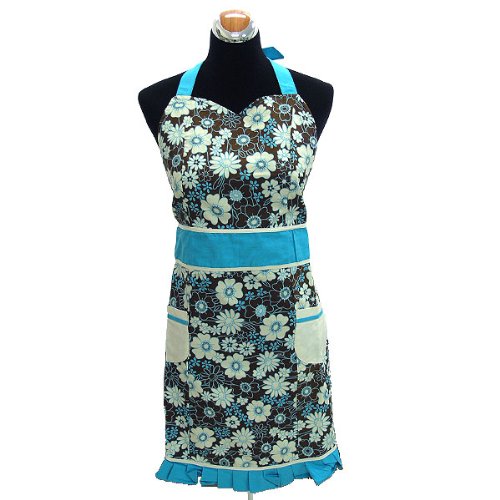 Fashionista Vintage Floral Bib Apron - Kitchy Kitchen