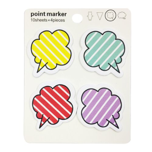 Wrapables Striped Thought Cloud Sticky Notes