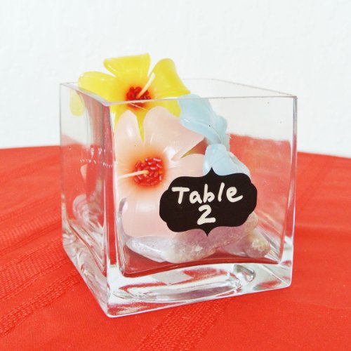 Wrapables Set of 36 Chalkboard Labels / Chalkboard Stickers with Chalk Marker - 3.25" x 2" Fancy Rectangle