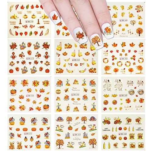 Wrapables 11 Sheets Thanksgiving Nail Art