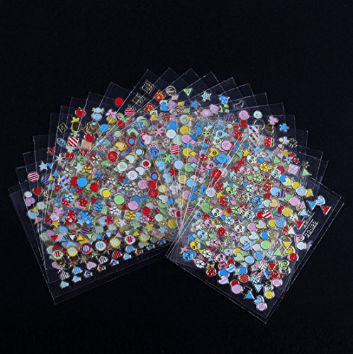 Wrapables Mini Colorful Shapes Nail Stickers Nail Art Set (24 Sheets)