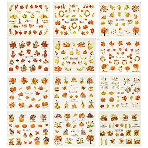 Wrapables 11 Sheets Thanksgiving Nail Art