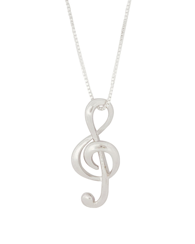 Wrapables Treble Clef Musical Note Pendant Necklace