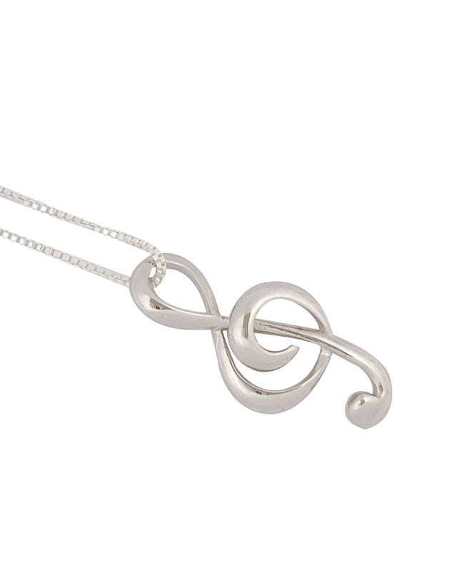 Wrapables Treble Clef Musical Note Pendant Necklace