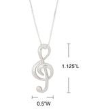 Wrapables Treble Clef Musical Note Pendant Necklace