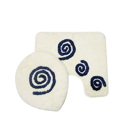 Swirl Toilet Rug Set (18" x 20")