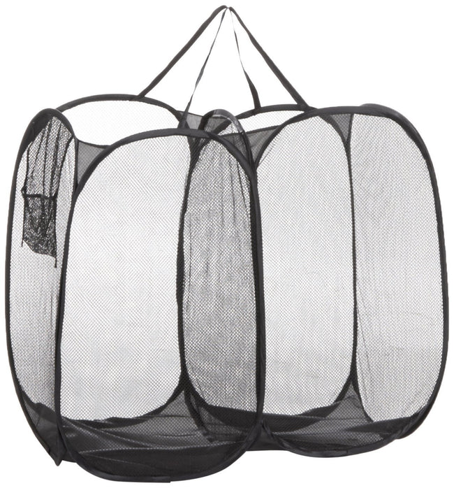 Black Double Component Pop-Up Mesh Hamper (23" x 24")