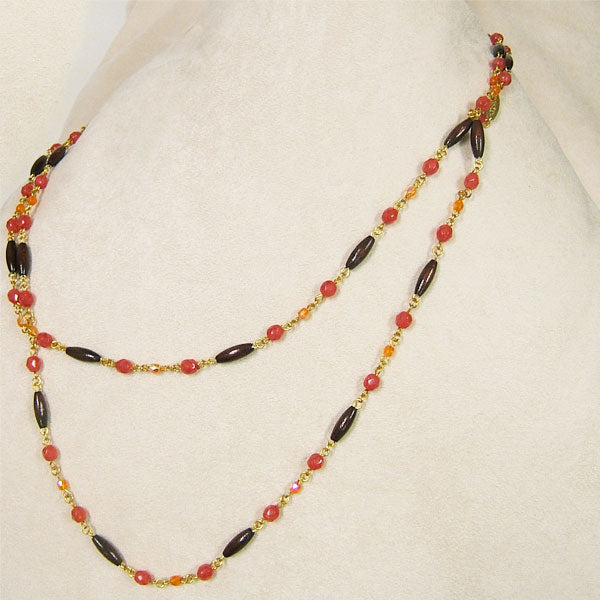 Charleston Rope Necklace - Ruby