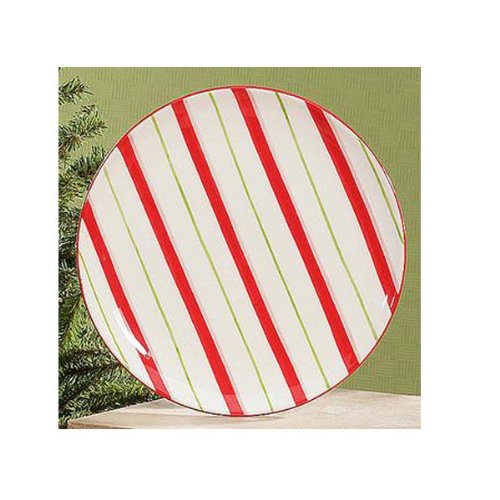 Candy Cane Dessert/Snack Plates (set of 4)
