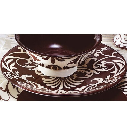 Victoria Stoneware Chocolate Vines Dinnerware
