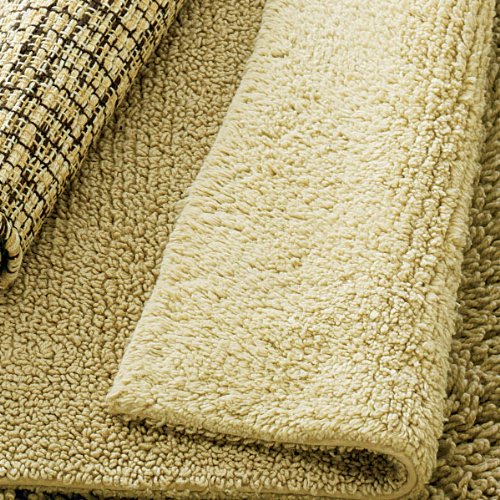 Sandy Shades Cotton Bath Rug - Double-Sided