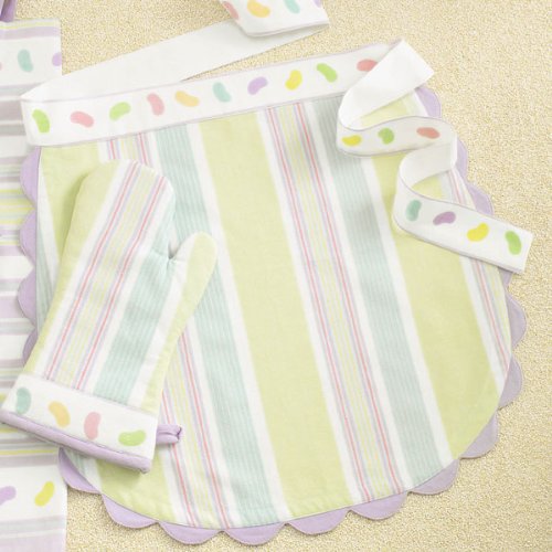 Spring Stripe Half Apron & Oven Mitt Set - Adult