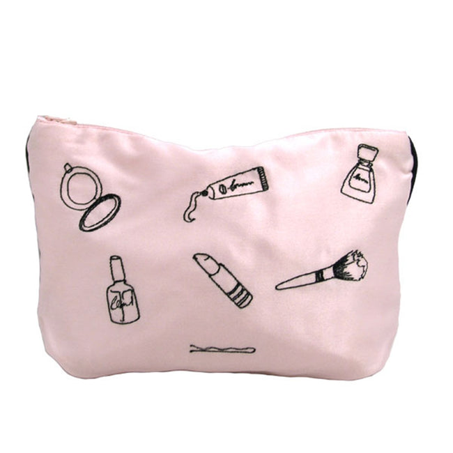 Amelie Make Up Embroidered Cosmetic Bag