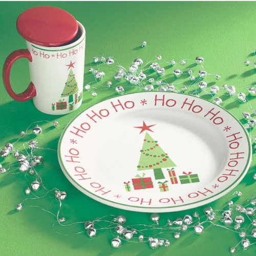 Ho Ho Ho Ceramic Mug & Plate Set