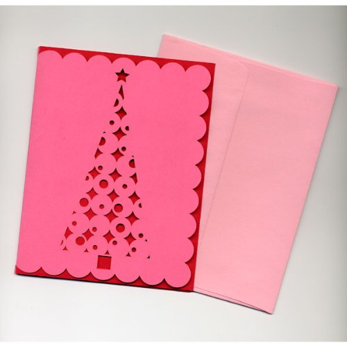 Retro Christmas Tree Greeting Cards (set of 5)
