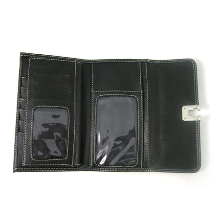Silver Buckle Long Wallet
