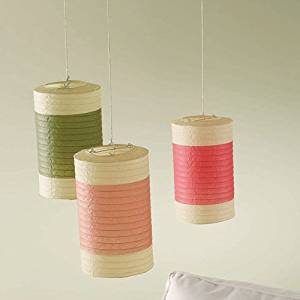 Rosebud Multicolor Stripe Paper Lanterns (set of 3)
