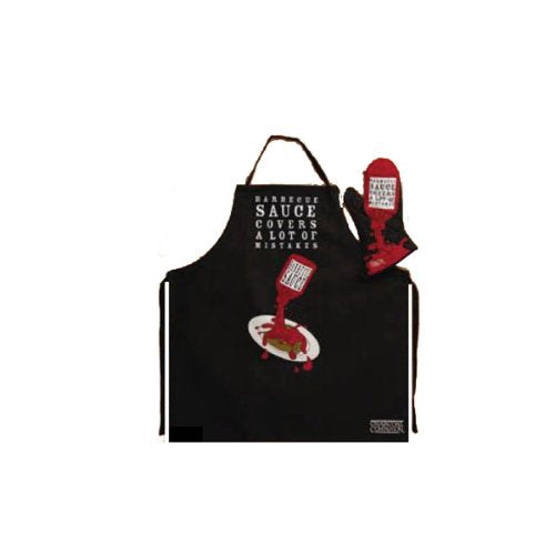 Barbecue Sauce Apron & Mitt Set