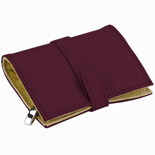 Queen's Court Mini Bordeaux Jewelry Roll