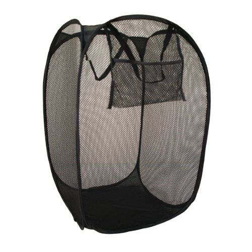 Black Single Component Pop-Up Mesh Hamper (14" x 23")