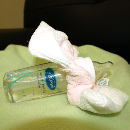 Baby Bottle Bibs (set of 2) - Pink