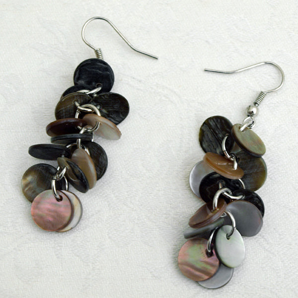 Shell Cluster Dangle Earrings